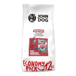 Cibo secco john dog good form maiale con manzo per cani adulti 12kg