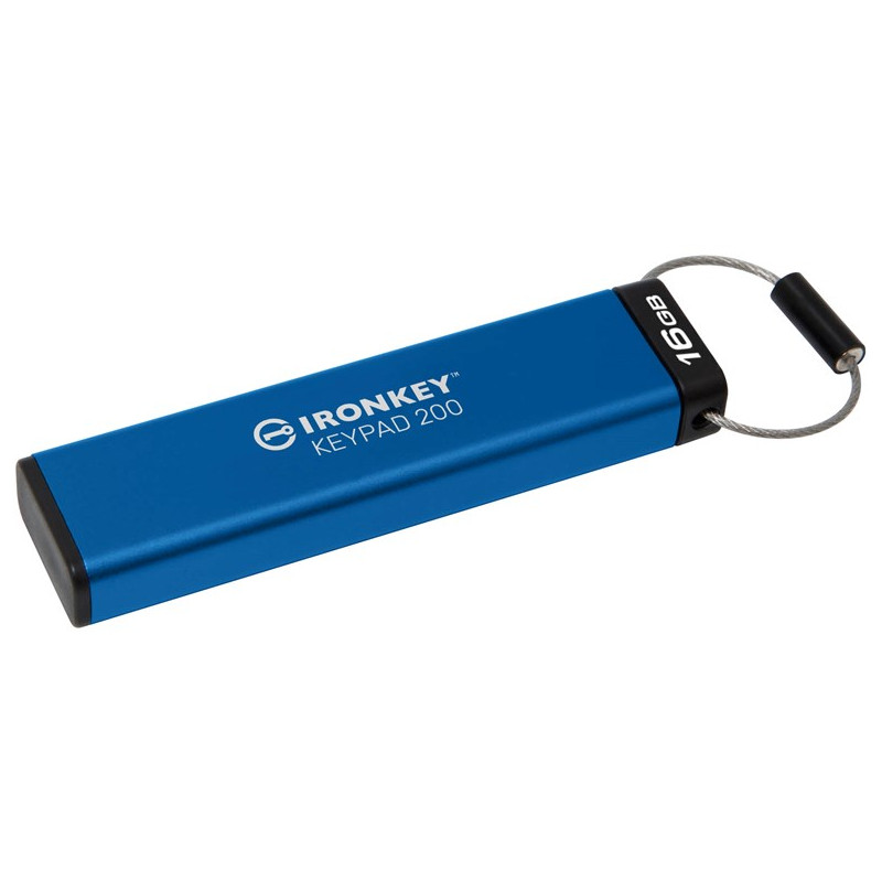 Pen drive 16gb kingston ironkey keypad 200 usb 3.2 gen1 aes 256bit