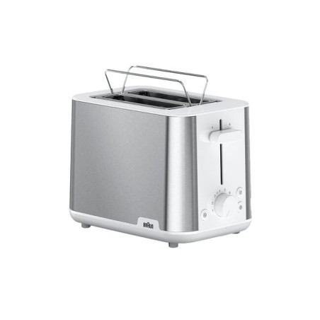 Tostapane braun ht 1510 2/900 w acciaio inossidabile/bianco