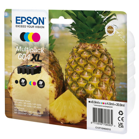 Cartuccia epson 604xl ananas 8.9ml/4ml/nero/ciano/magenta/giallo