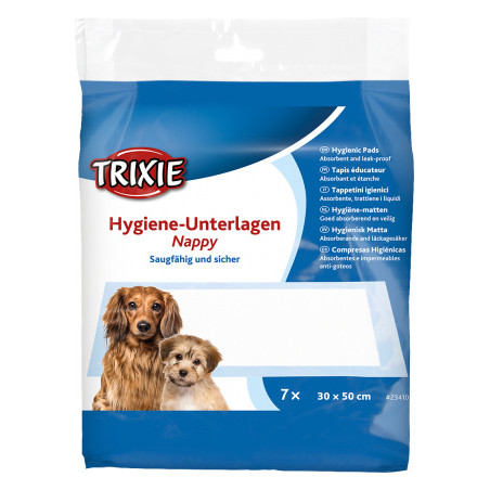 Materassino trixie nappy per cani 30x50 7pz bianco blu