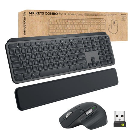 Kit tastiera e mouse logitech mx per business gen 2 qwerty/grafite
