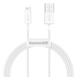 Cavo per cellulare baseus calys-a02 usb-a lightning 1m bianco