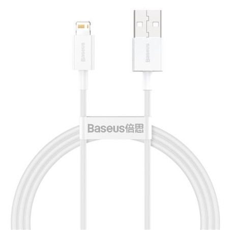 Cavo per cellulare baseus calys-a02 usb-a lightning 1m bianco