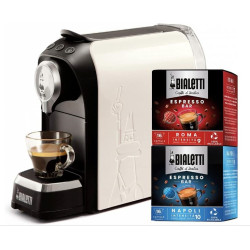 Macchina da caffe' bialetti 098150521 per capsule bianco/nero