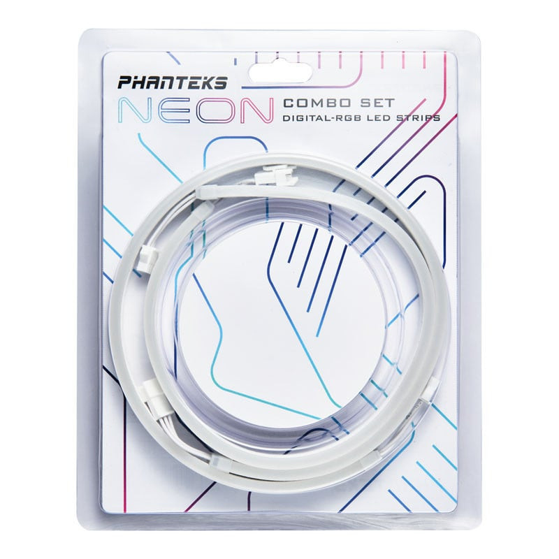 Striscia led neon phanteks digital rgb 40cm/2pz/bianco [ph-neledkt_cmbo_wt01]
