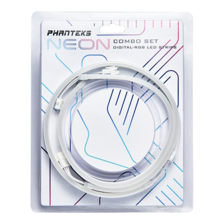 Striscia led neon phanteks digital rgb 40cm/2pz/bianco [ph-neledkt_cmbo_wt01]