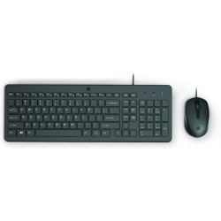 Tastiera e mouse hp 150 cablato nero