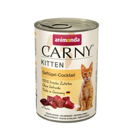 Cibo umido per gatti animonda carny kitten pollame cocktail 400g