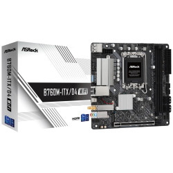 Scheda madre asrock b760m-itx/d4 mini-itx nero [90-mxbky0-a0cayz]