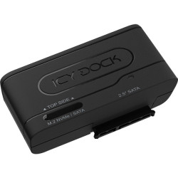 Dockingstation icydock mb104u m.2 nvme/sata 2.5" nero [mb104u-1smb]