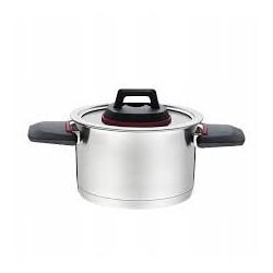 Pentola maestro con manici pieghevoli 3.2l 20cm argento/nero [mr-3530-20]