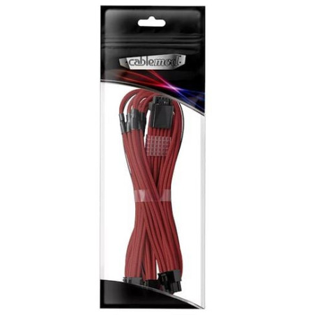 cavo cablemod pro modmesh 16 pin 3x pci-e 60cm rosso/scuro [cm-prts-16p3-n60kbr-5pc-r]
