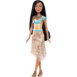 Bambola mattel disney princess pocahontas in plastica tessuto multicolore