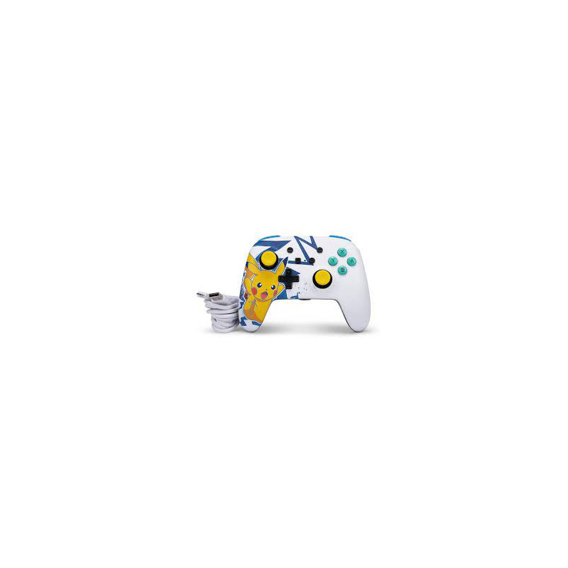 Controller powera pokemon pikachu per nintendo switch 3m/bianco [nsgp0041-01]