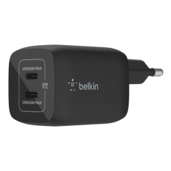 Alimentatore da rete belkin boostcharge pro 2xusb-c/65w/nero