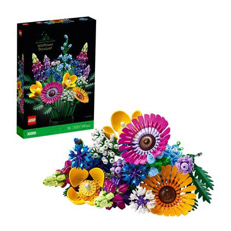 Gioco da costruzione lego icons 10313 bouquet di fiori di campo 939pz