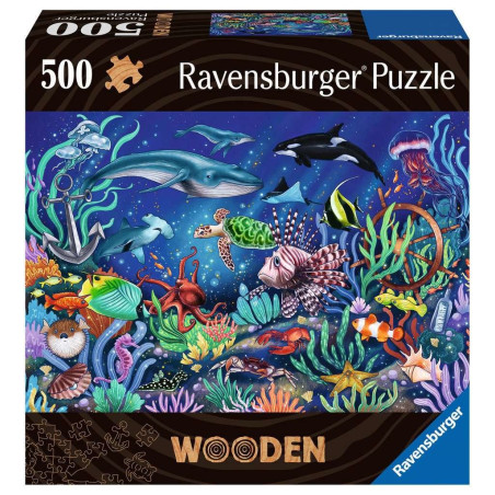 Puzzle ravensburger in legno sotto il mare 505pz multicolore [17515]