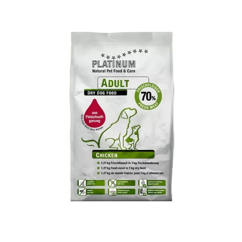 Cibo secco per cani platinum adult pollo 15kg