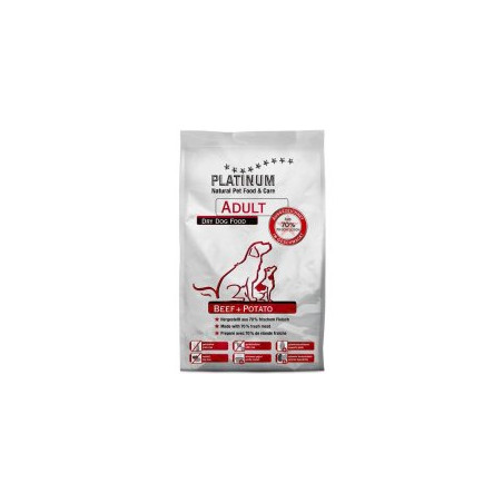 Cibo secco per cani platinum adult manzo + patate 1.5kg