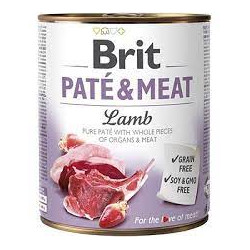 Cibo umido brit pate' e carne con agnello per cani adulti 800gr