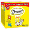 Mangime secco dreamies box pollo formaggio e salmone snack per gatti