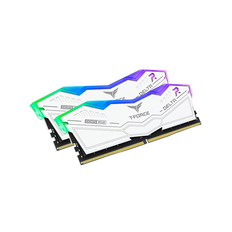 Ram dimm ddr5 64gb team group 34cl/288pin/6000mhz rgb bianco [ff4d564g6000hc38adc0]