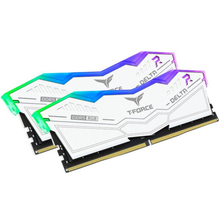 Ram dimm ddr5 64gb team group 34cl/288pin/6000mhz rgb bianco [ff4d564g6000hc38adc0]