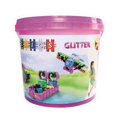 Gioco da costruzione clics bucket glitter 8in1 [cb180]