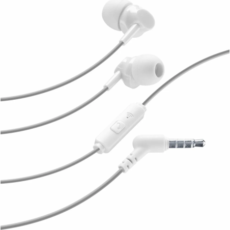 Auricolari cellular line auineartypeck con microfono e filo bianco