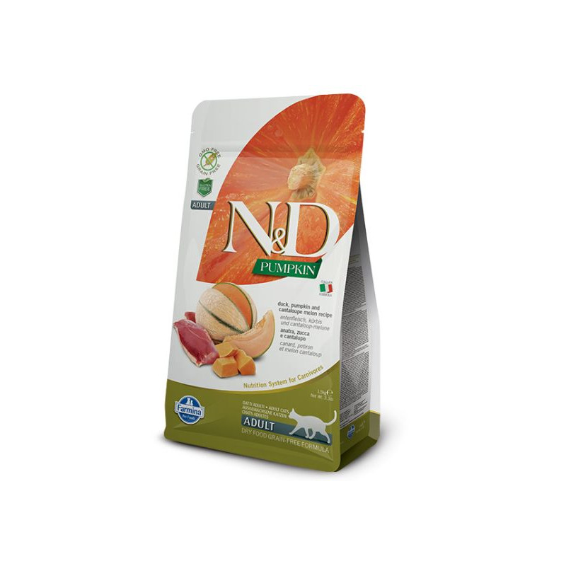 Mangime secco farmina ned zucca & anatra per gatto adulto 50gr