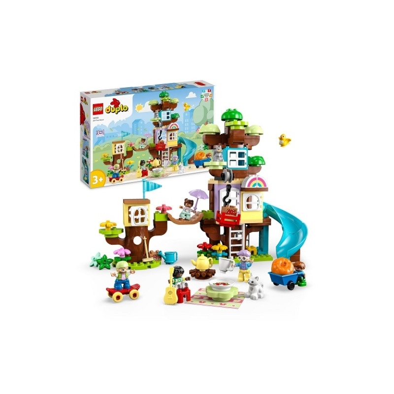 Gioco da costruzione lego duplo 3in1 casa sull'albero con figurine