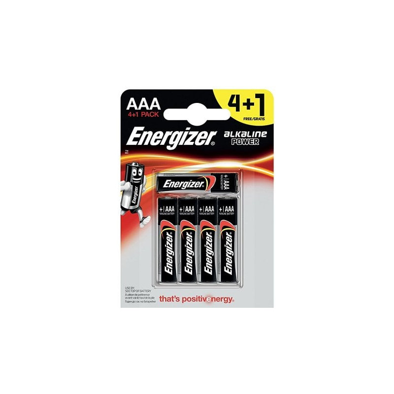 Batteria energizer power lr03 alcaline aaa 5pz [e300483605]