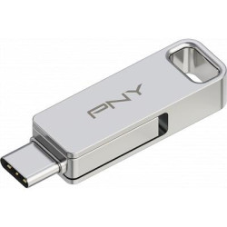 Pen drive 64gb pny duo link tipo-c argento [p-fdi64gdulinktyc-ge]