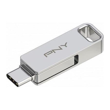 Pen drive 64gb pny duo link tipo-c argento [p-fdi64gdulinktyc-ge]