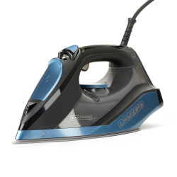 Ferro da stiro iron black+decker a vapore grigio/azzurro bxir2801e