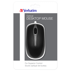 Mouse verbatim ottico da tavolo per pc 1000dpi nero/grigio [49019]