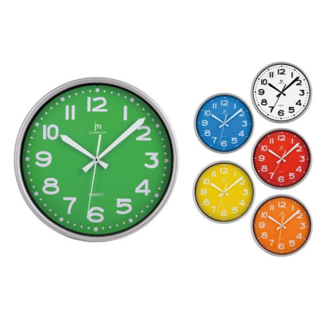 Orologio lowell justaminute da parete in quarzo cerchio bianco [00940b]