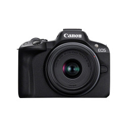 Fotocamera canon eos r50 black + rf-s 18-45 is stm + rf-s