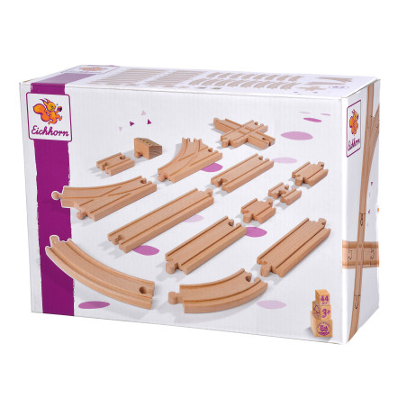 Set da gioco eichhorn bahn assortimento di rotaie 44pz [100006405]