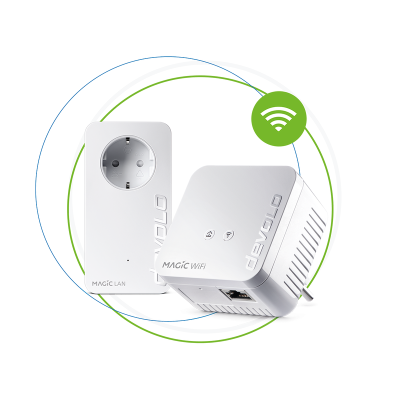 Powerline devolo magic 1 wifi 2-1-2 mini starter kit bianco