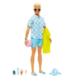 Bambola barbie hpl74 tetto da spiaggia ken multicolore [hpl74]