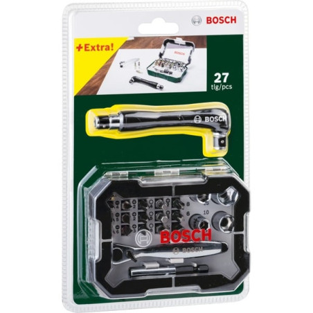 Set attrezzi bosch +extra! 27pz verde [2607017393]
