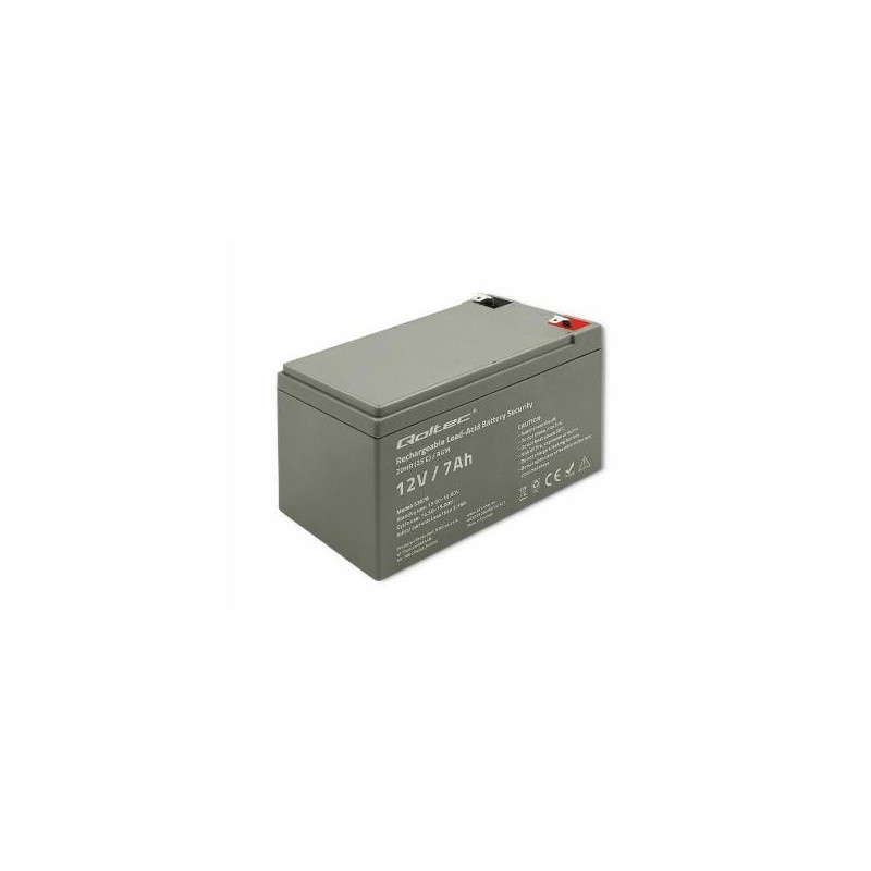 Batteria qoltec agm 12v/7ah/105a grigio [53076]