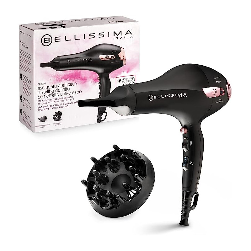 Asciugacapelli imetec bellissima p7 3200 professionale 2100w cablato