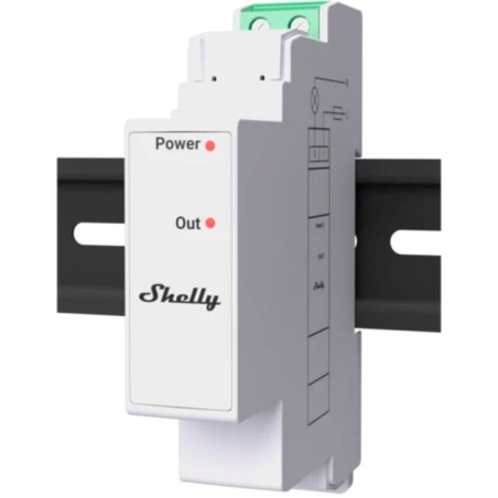 Contatore elettrico shelly pro 3em switch add-on relay' bianco