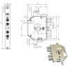 serratura moia per porte blindate a 4 pistoni 164x132x29mm [cp954sfb]