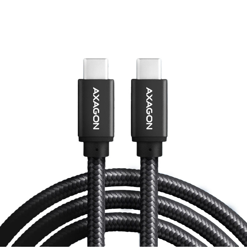 Cavo axagon usb-c a usb-c 2.0 pd 240w 5a 1.5m alu-nero