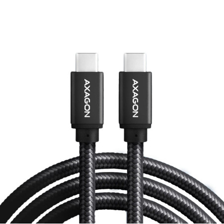 Cavo axagon usb-c a usb-c 2.0 pd 240w 5a 1.5m alu-nero