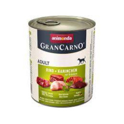 Cibo umido per cani animonda grancarno manzo + coniglio alle erbe